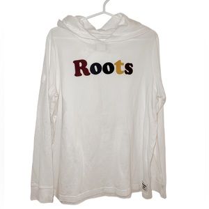 Roots Long sleeve Tee - white. Size M - EUC